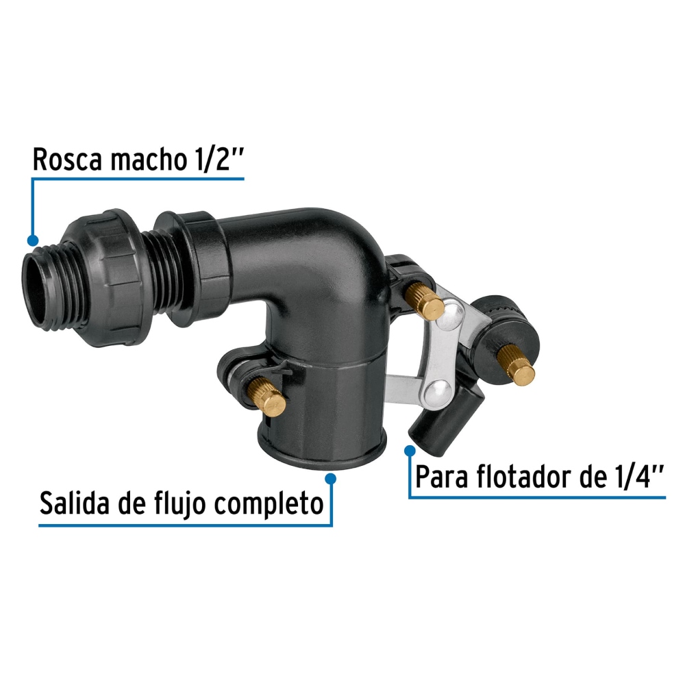 Válvula de POM, 1/2' para flotador, Foset
