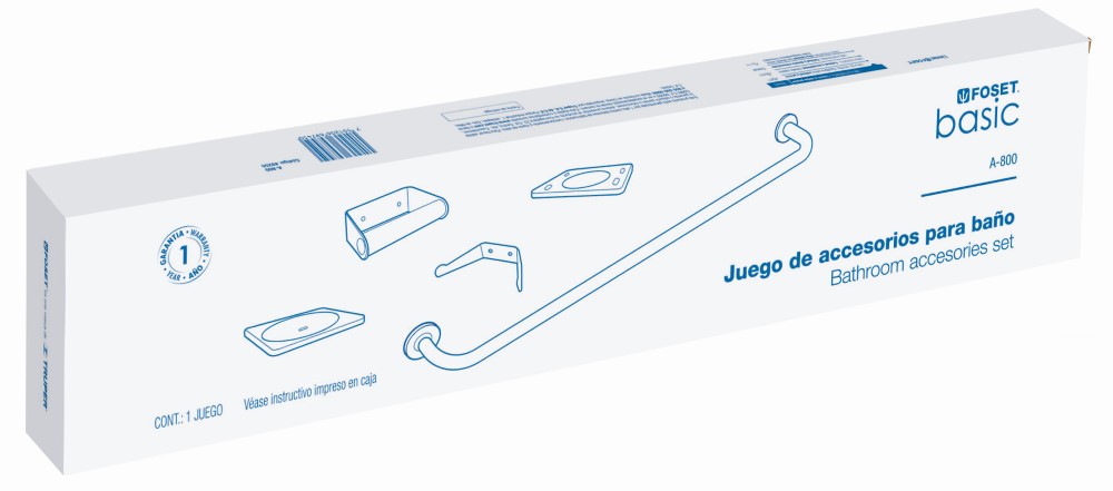 JUEGO ACCESORIOS BAÑO 5 PIEZAS BASIC