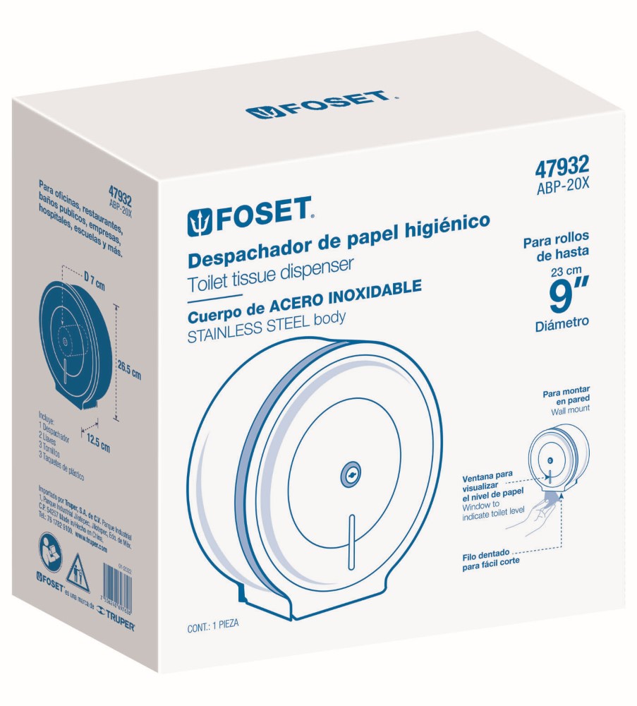 PORTA ROLLO ACERO INOX FOSERT