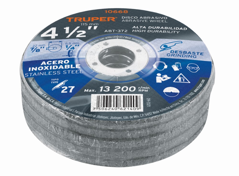 DISCO DESBASTE INOX 4 1/2