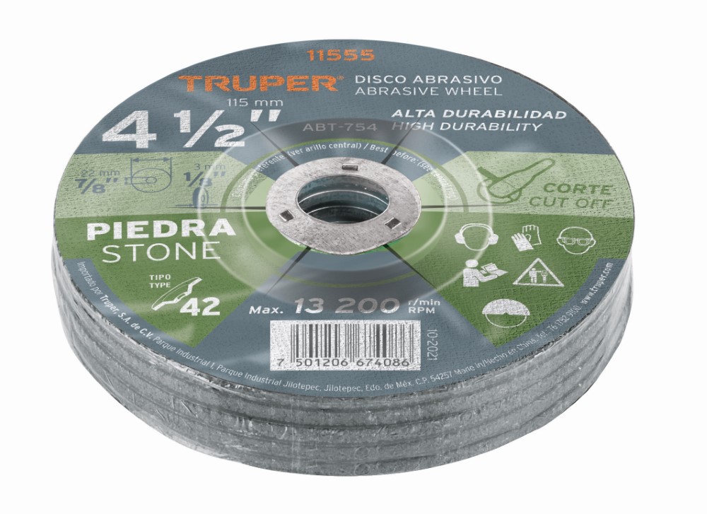 DISCO CORTE PIEDRA 4-1/2 1155 TRUPER