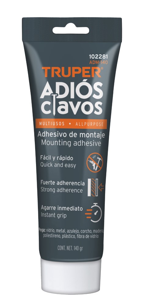 ADHESIVO MONTAJE ADIOS CLAVOS 140G TRUPE