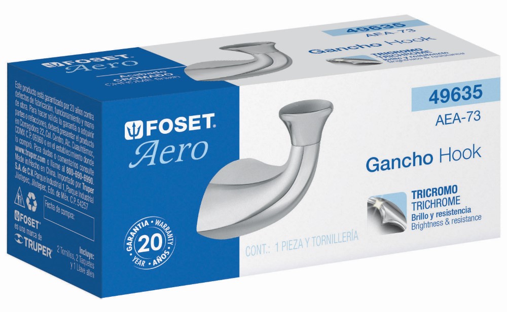 GANCHO SENCILLO LINEA AERO