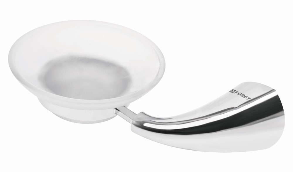 JABONERA CON PLATO VIDRIO LINEA AERO