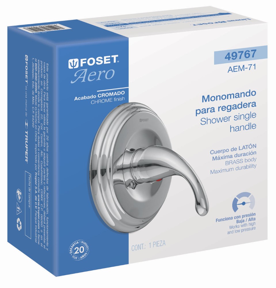 MONOMANDO PARA REGADERA, AERO