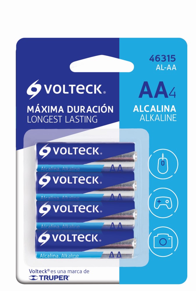 PILA ALCALINA AA 4PZ VOLTECK