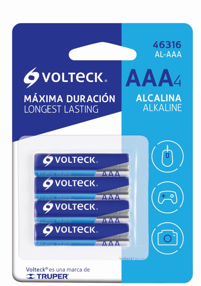 PILA ALCALINA AAA 4PZ 46316 VOLTECH