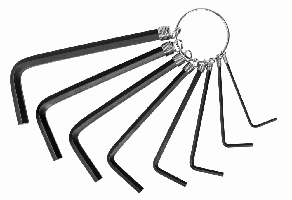 JUEGO 8 LLAVES ALLEN LLAVERO STD PRETUL