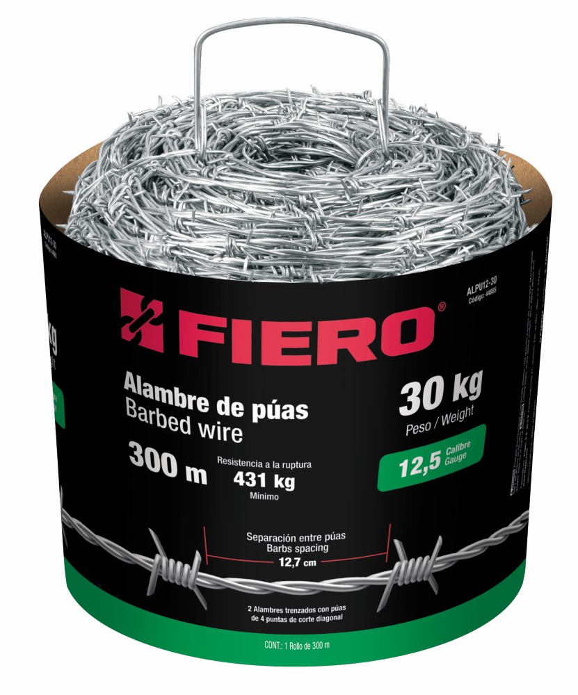 ALAMBRE PUAS CALIBRE 12.5 ROLLO 30 KG.