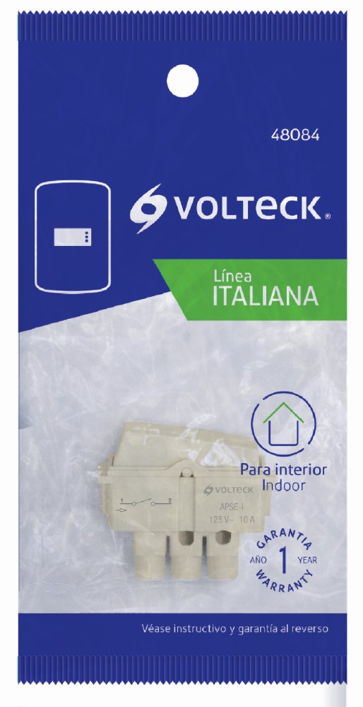 APAGADOR SENCILLO MARFIL 48084 VOLTECH