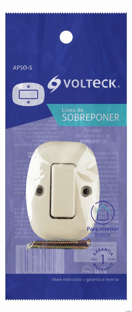 INTERRUPTOR DE SOBREPONER SENCILLO 46004