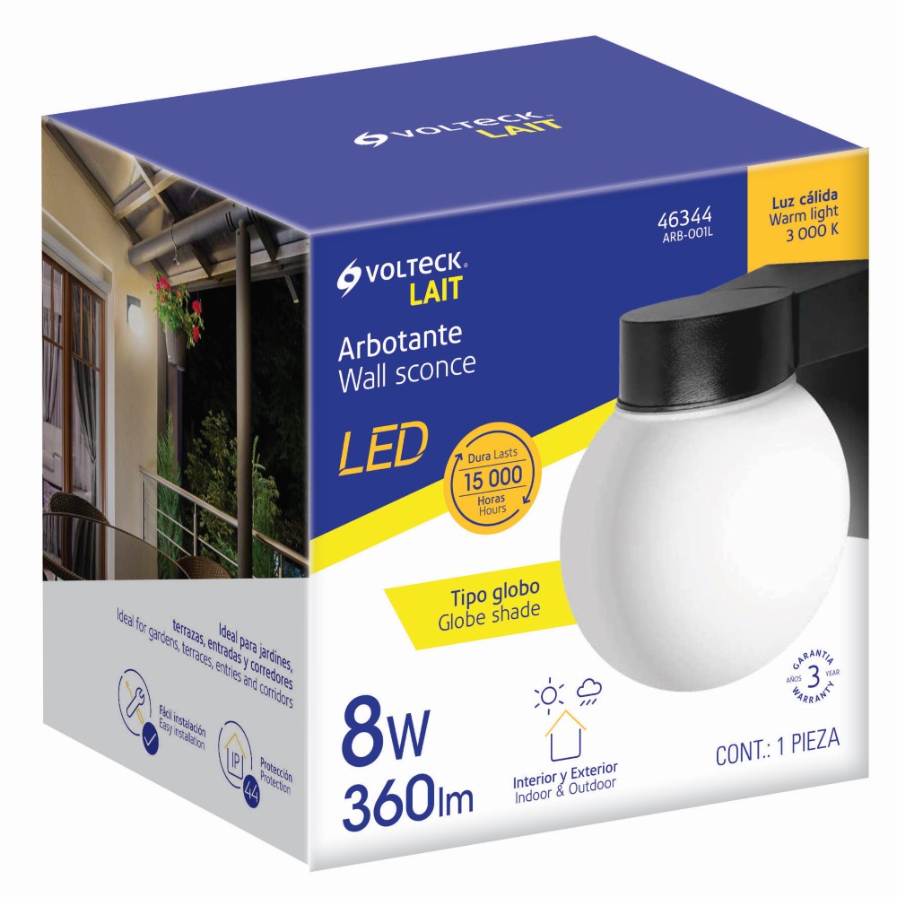 ARBOTANTE TIPO GLOBO LED