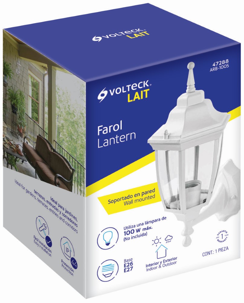 ARBOTANTE FAROL SOPORTADO BLANCO