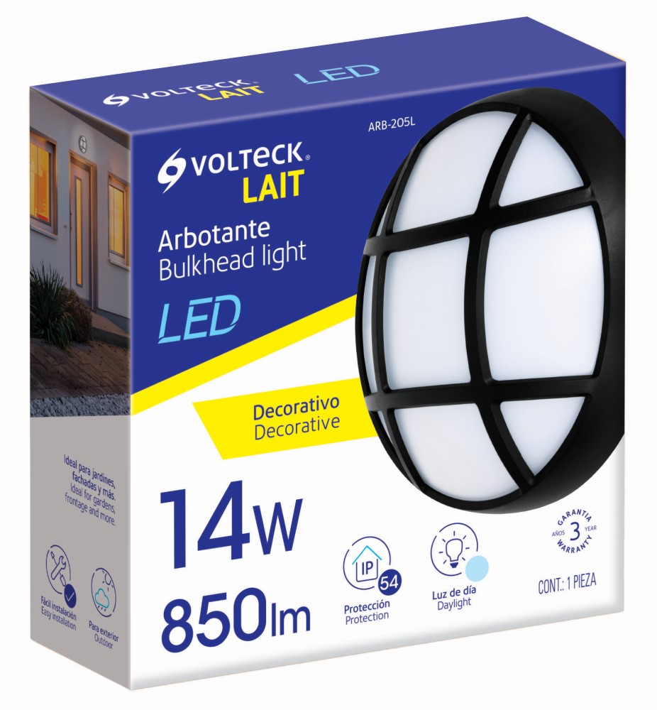 ARBOTANTE INTERIOR DECORATIVO NEGRO LED