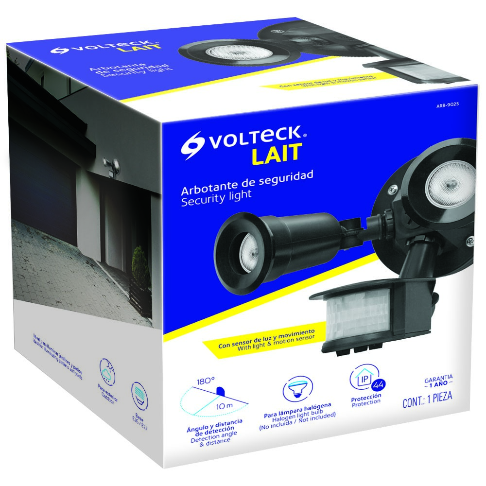 ARBOTANTE SENSOR MOV 2 FOCOS NEGRO