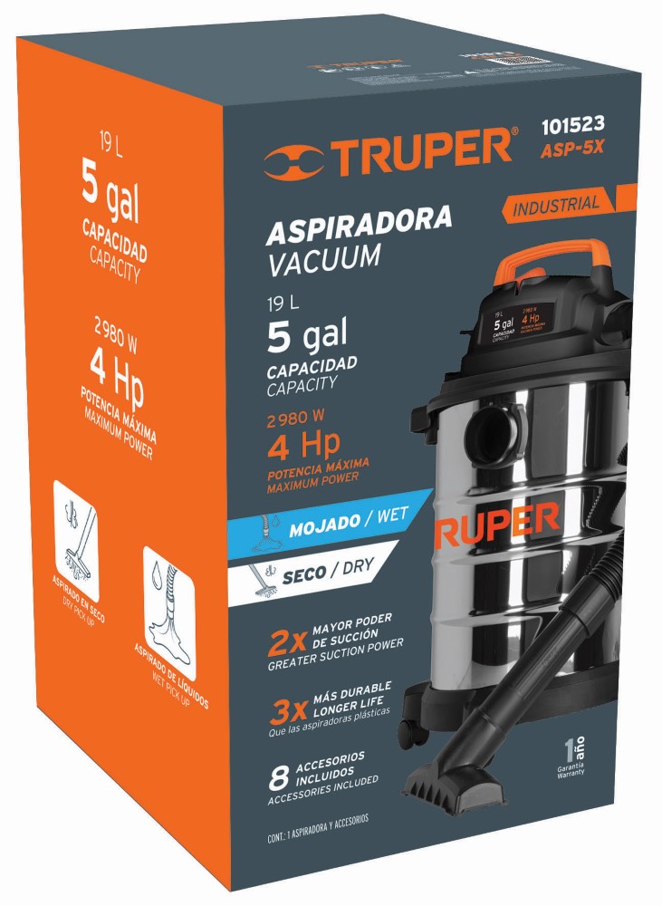 ASPIRADORA SOLIDOS Y LIQUIDOS 5GAL