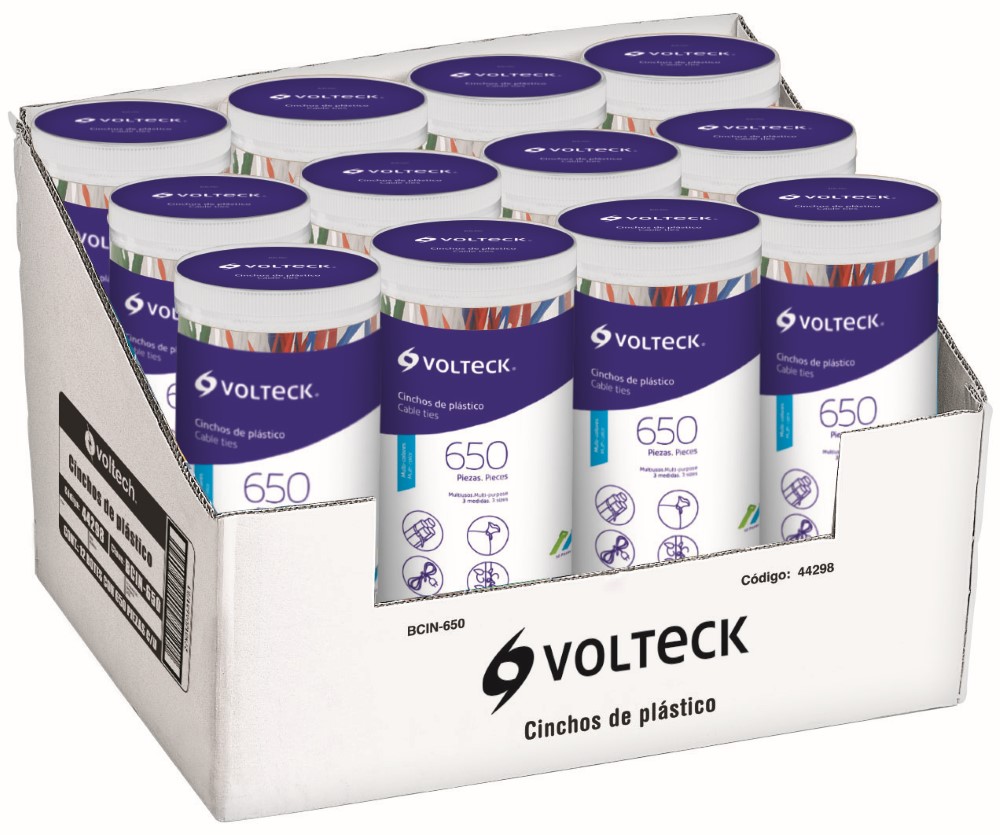 BOTE CINCHO PLASTICO 650PZ 44298 VOLTECH