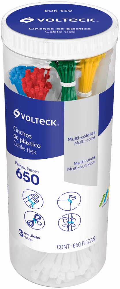 BOTE CINCHO PLASTICO 650PZ 44298 VOLTECH