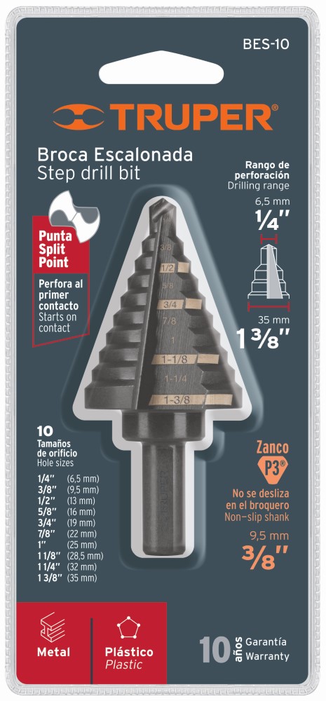BROCA ESCALONADA 10 ESCALONES