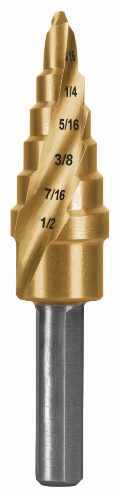 BROCA ESCALONADA TITANIO 3/16-1/2 101550