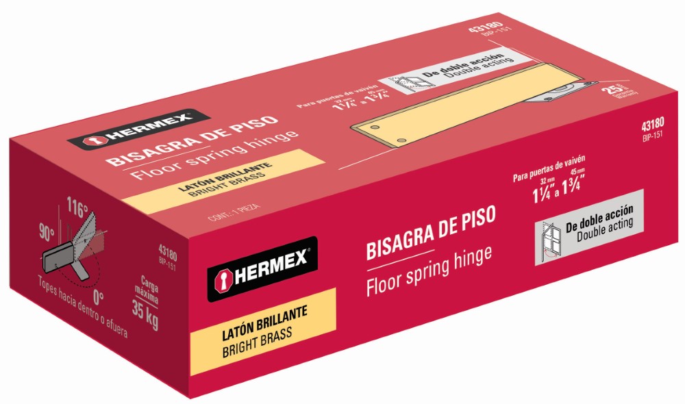 BISAGRA PISO LATON