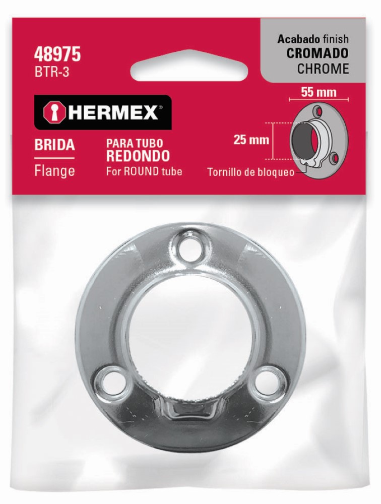 BRIDA CROMADA PARA TUBO REDONDO DE 48975