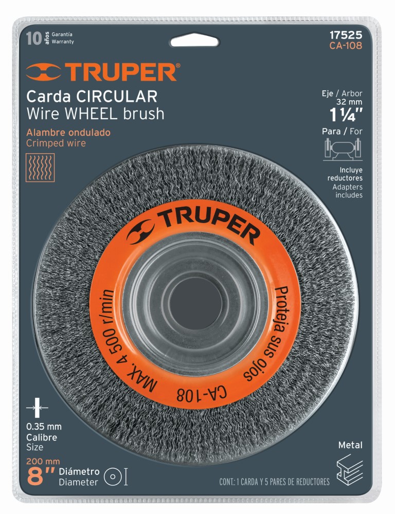 CARDA ALAMBRE ONDULADO 8 X 13/16