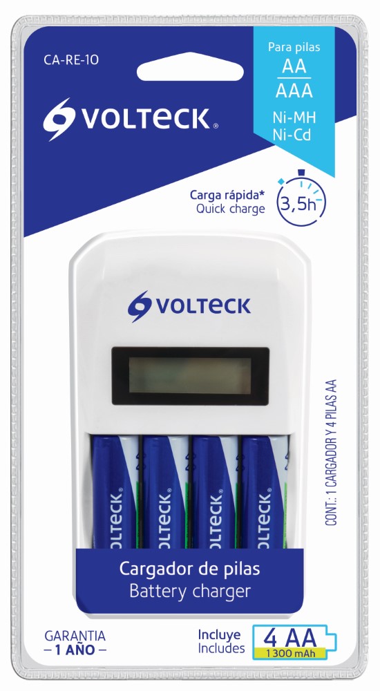 CARGADOR PILA AA AAA 4 PILAS