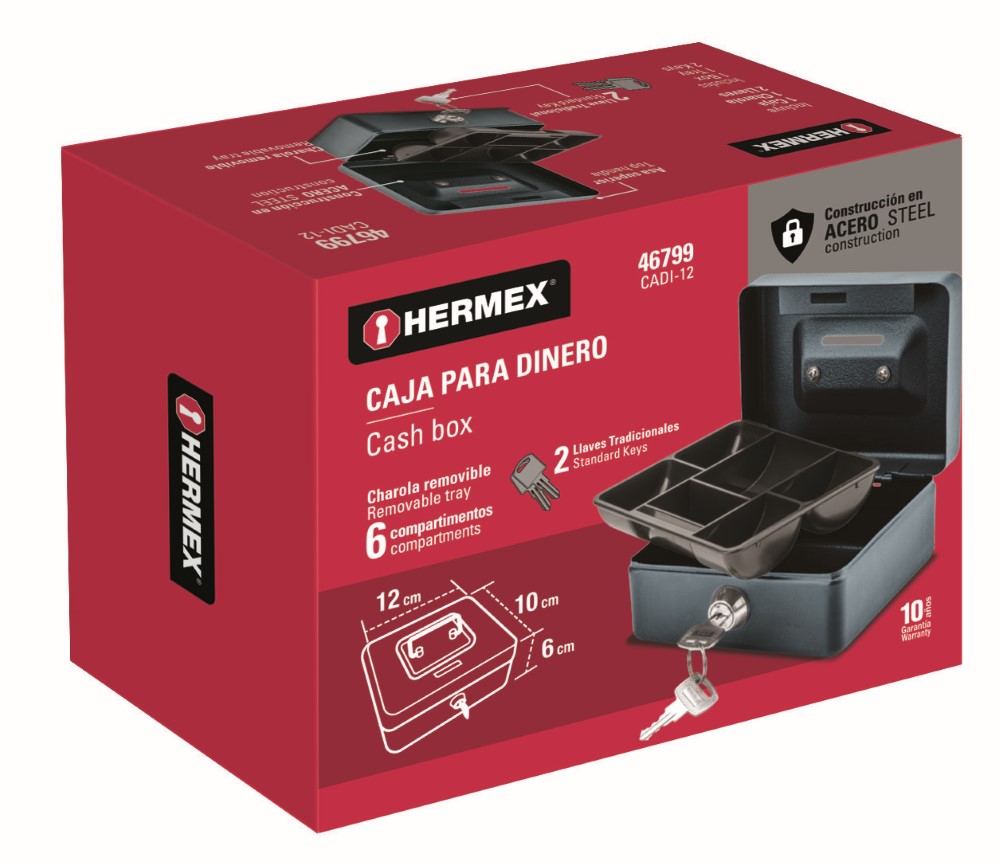 CAJA PARA DINERON 12CM HERMEX