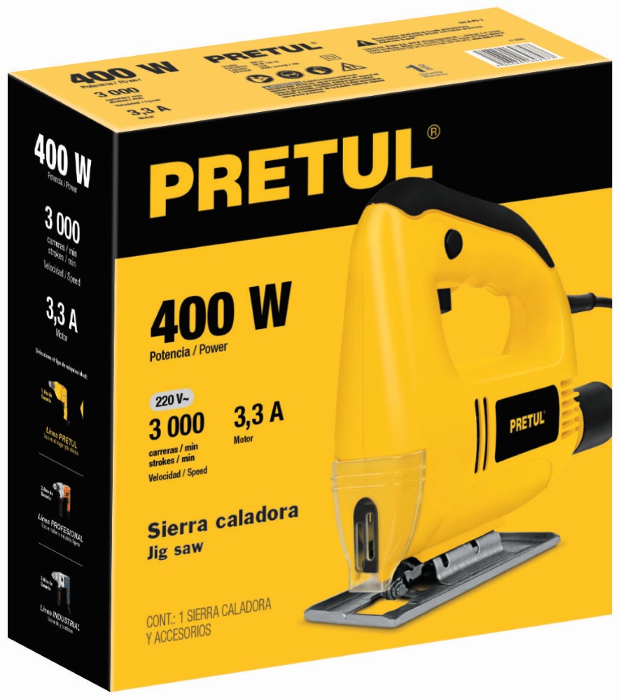 SIERRA CALADORA PROF 400W PRETUL