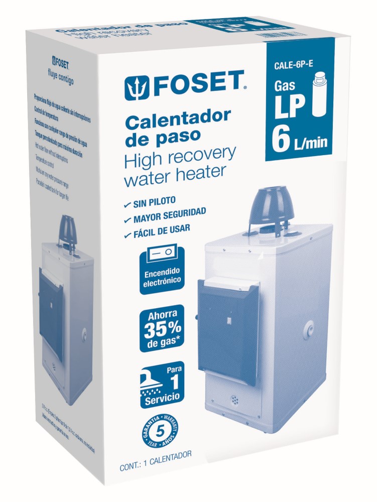 CALENTADOR AGUA DE PASO 6L TRUPER 45277