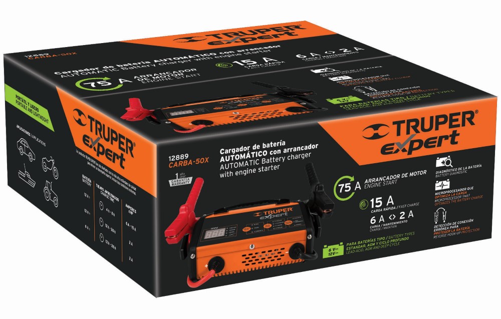 CARGADOR DE BATERIAS 50 A 12 VOLTS TRUPE
