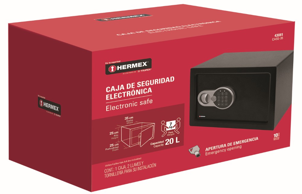 CAJA SEGURIDAD ELECTRONICA 35 CM 2 43081