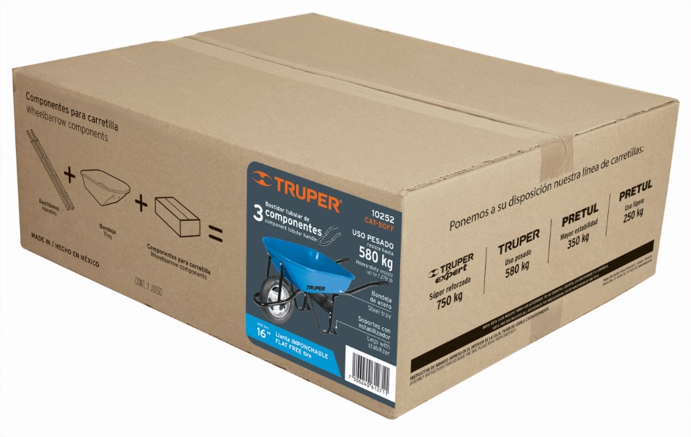 CARRETILLA AZUL IMPONCHABLE 80LT