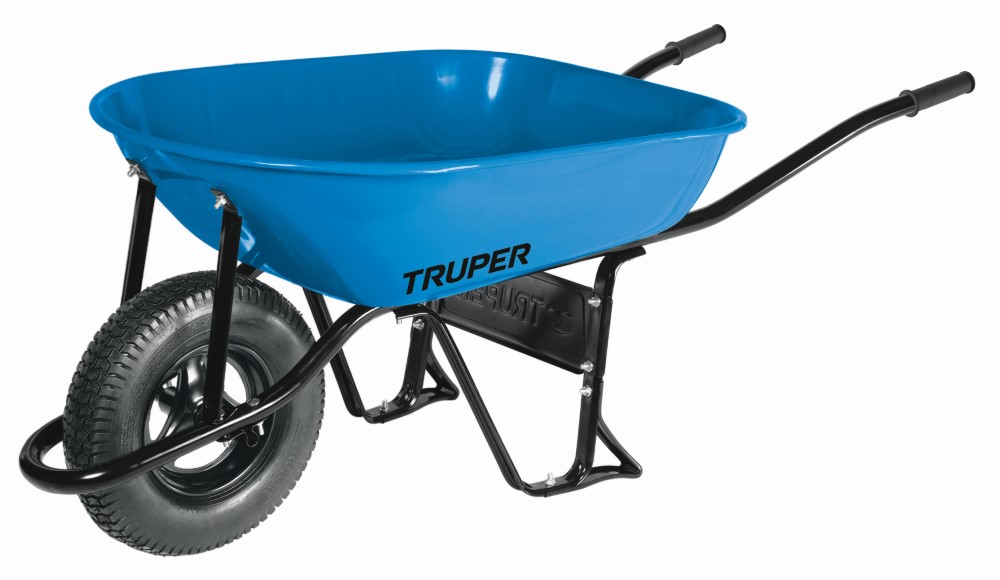 CARRETILLA AZUL NEUMATICA 80LT