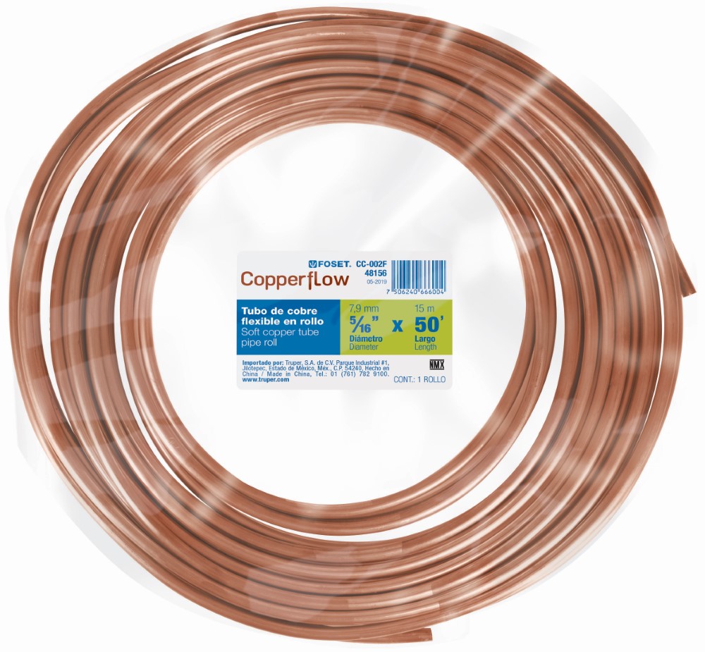 TUBO COBRE FLEXIBLE 5/16 15MT 48156