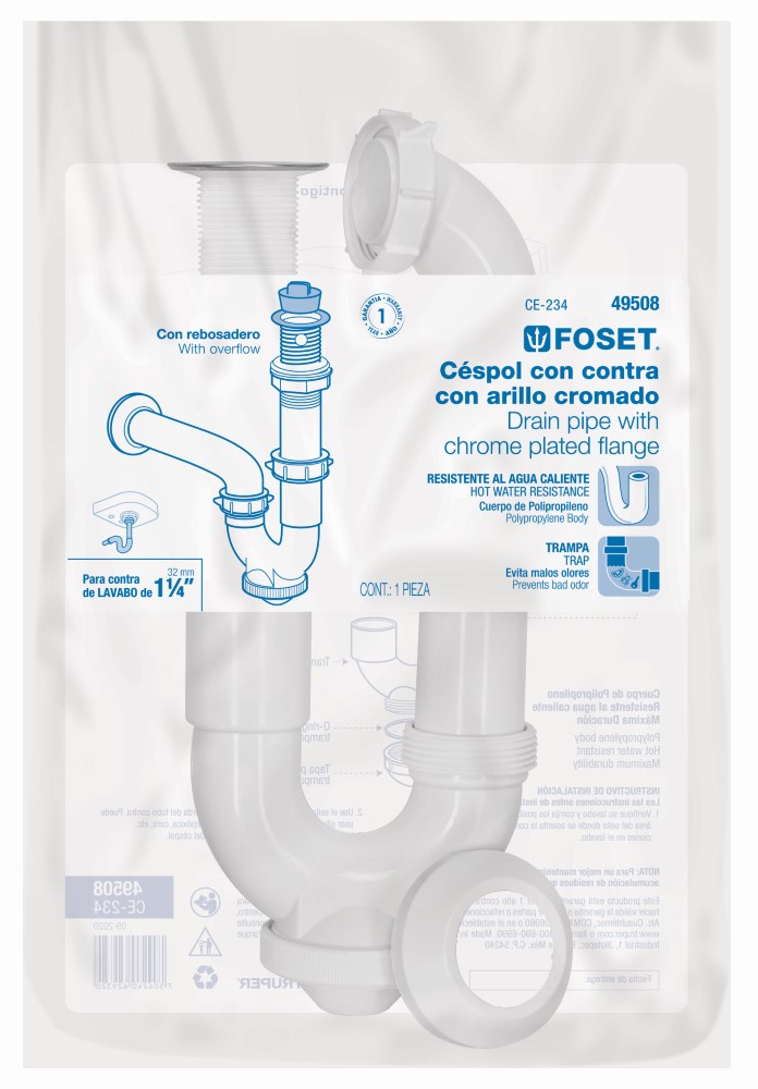 CESPOL POLIPROPILENO LAVABO 1 1/4 49508