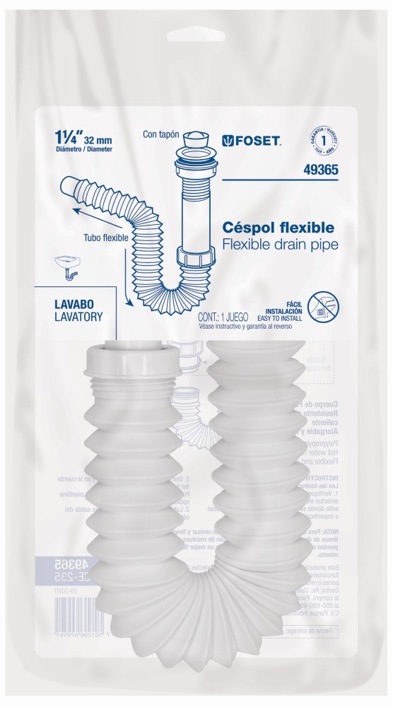 CESPOL FLEXIBLE LAVABO 1 1/4 FOSET 49365