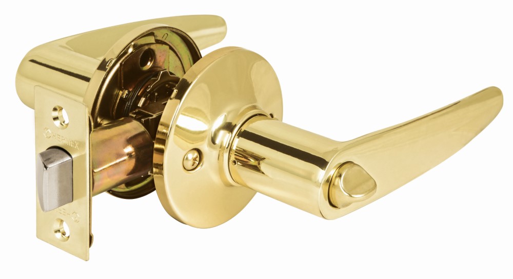 CERRADURA MANIJA LATON BRILLANTE BAÑO