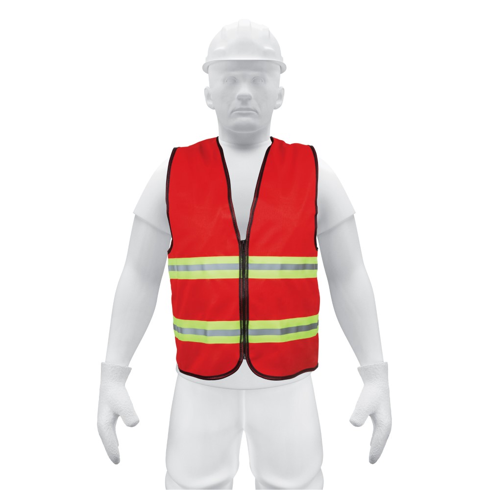 CHALECO SEGURIDAD CIERRE ROJO 15417