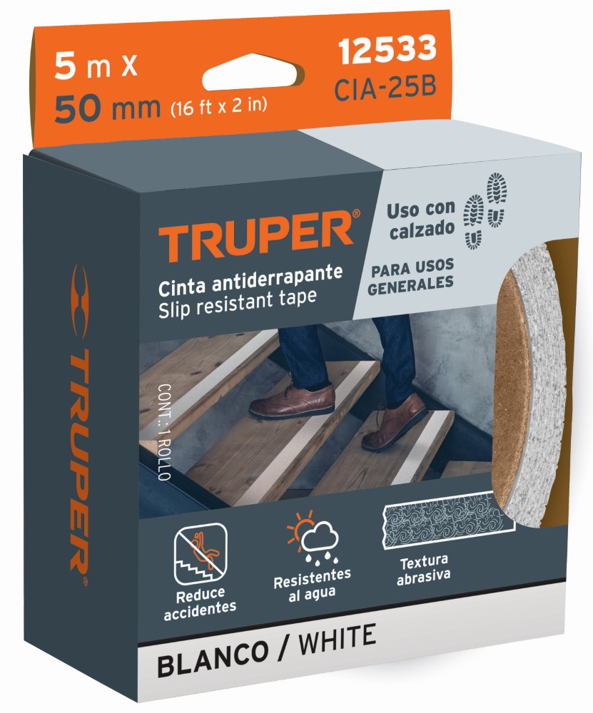 CINTA ANTIDERRAPANTE 50MM X 5M BLANCA