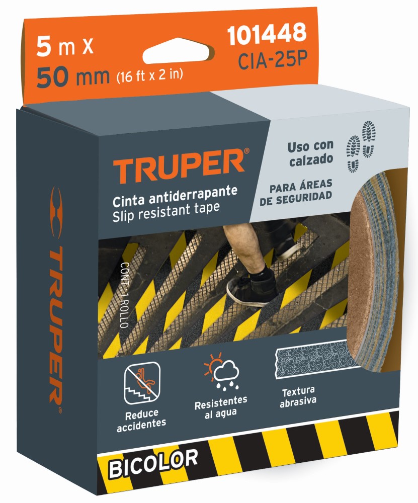 CINTA ANTIDERR AMA-NEG C/ABRASIV 50MMX5M