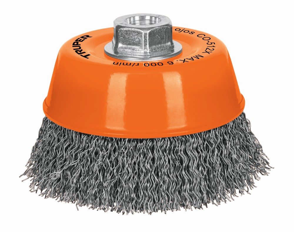 CARDA COPA ALAMBRE ONDULADO GRUESO 5X5/8