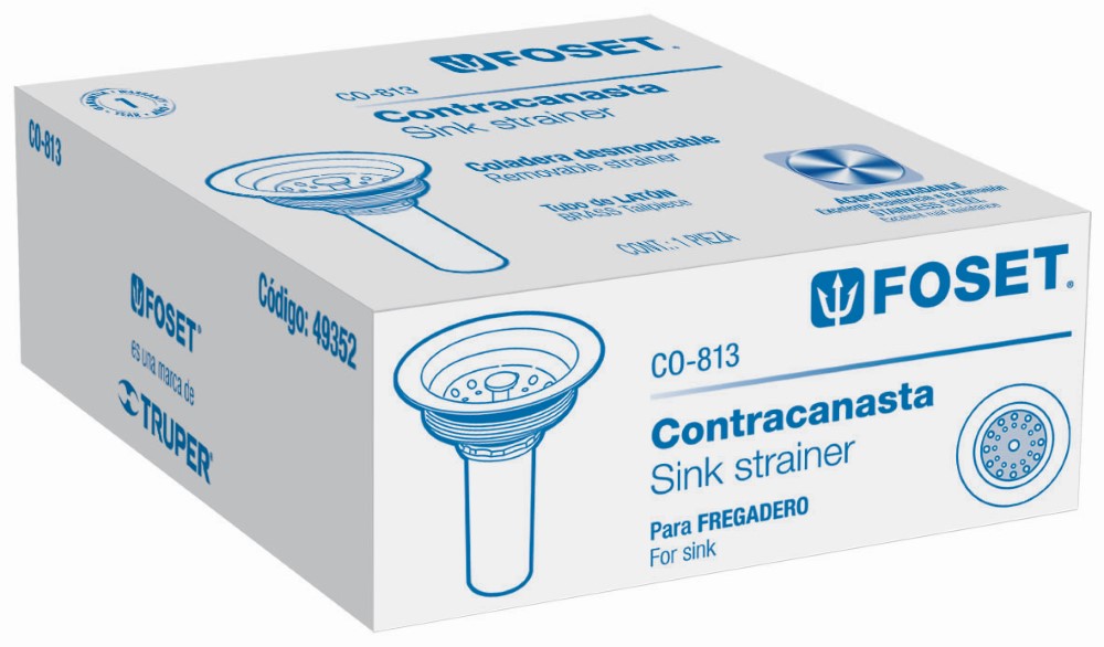 CONTRA CANASTA FREGADERO ACERO INOX