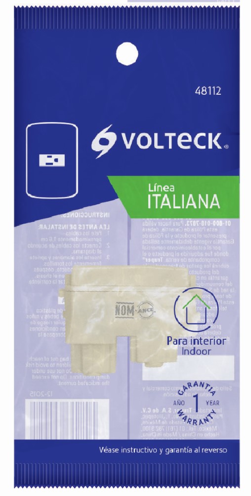 CONTACTO ATERRIZADO MARFIL 48112 VOLTECH