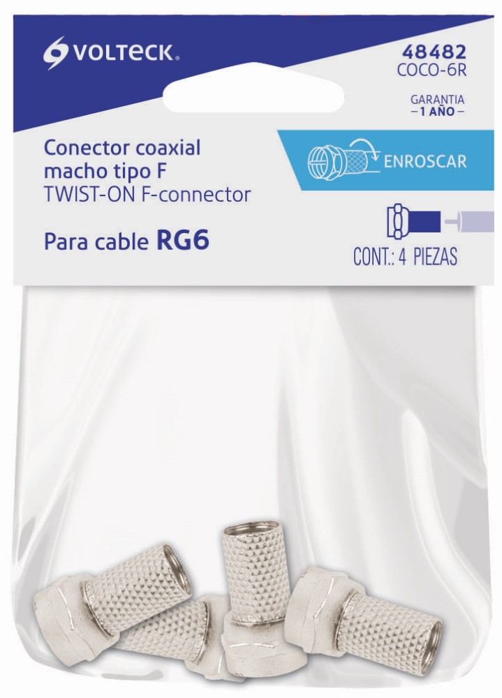CONECTOR COAXIAL RG 6 ENROSCAR