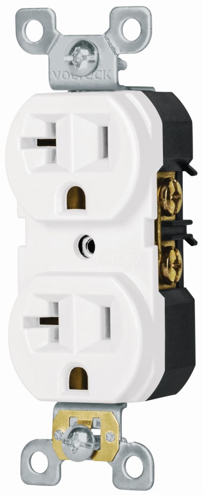 CONTACTO DUPLEX 2POL 3HIL 20AMP BLANCO