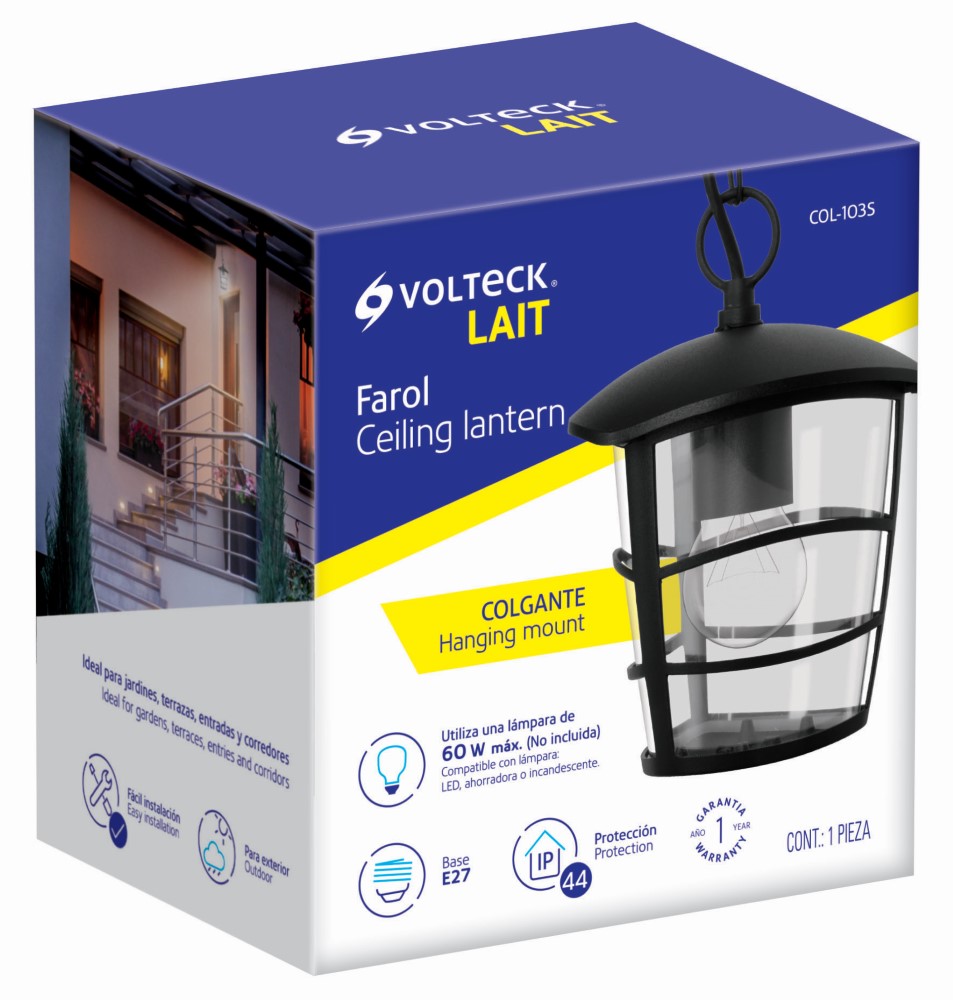 ARBOTANTE FAROL COLGANTE DISEÑO MO 45094