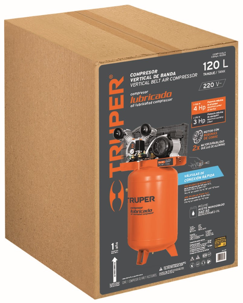 COMPRESOR AIRE 120 LTS VERTICAL