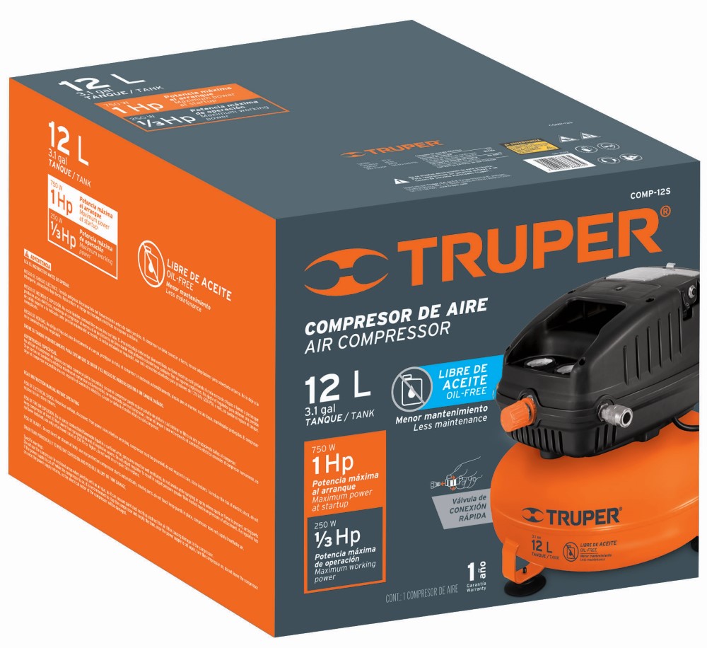 COMPRESOR 12L SIN ACEITE